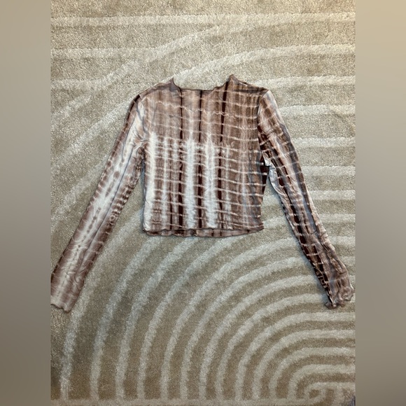 SHEIN EZwear Tie Dye Seam Front Crop Top - Picture 3 of 4